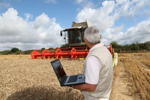 Farmer with Laptop